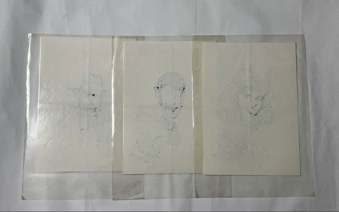 モンキーパンチ　直筆イラスト☀︎サイン　　　ルパン三世　峰不二子　銭形警部