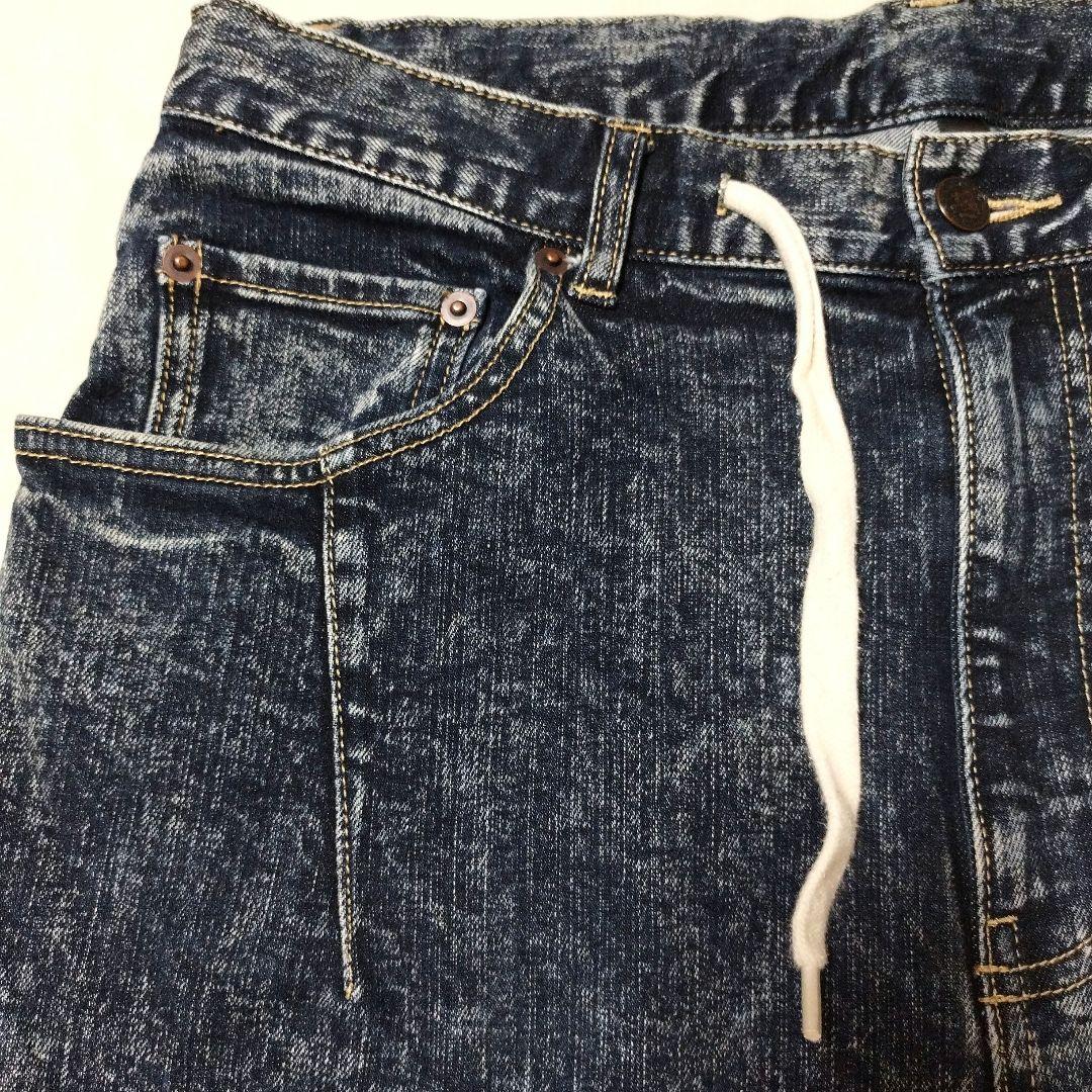 glamb　ラスティデニムイージーパンツ　ケミカルウォッシュ加工　インディゴ　2