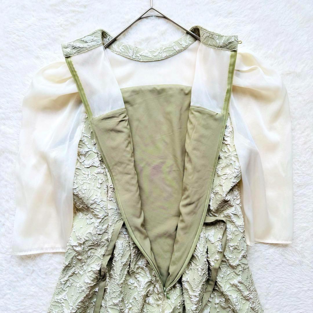 【新品未使用】Rire Fete ふくれジャガードバックリボンドレス ワンピース