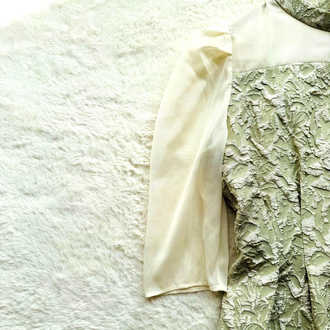 【新品未使用】Rire Fete ふくれジャガードバックリボンドレス ワンピース