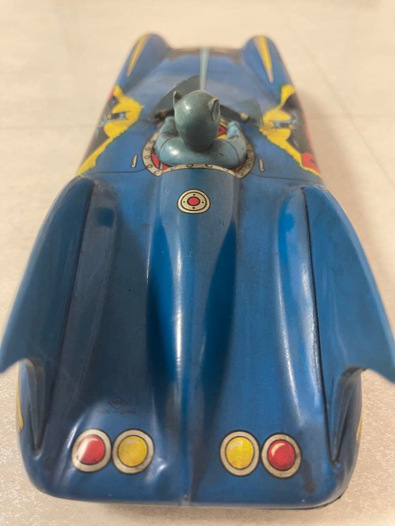 バットマン　ブリキのおもちゃ　バットモービル　バットマンカー　アオシン製