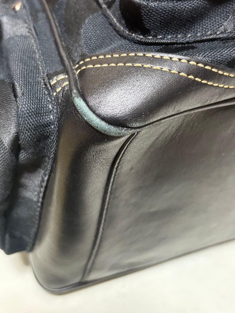 COACH コーチ シグネチャー ミニボストン ハンドバッグ　美品