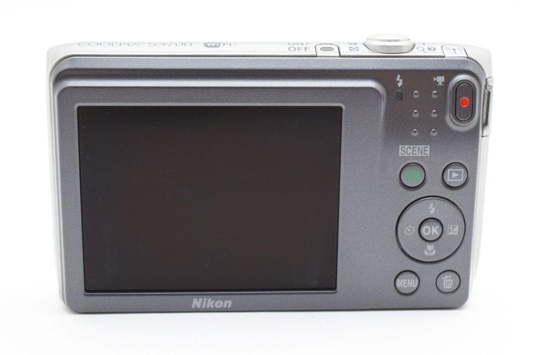 美品　ニコン COOLPIX S3700 シルバー 光学8倍ズーム SD2GB