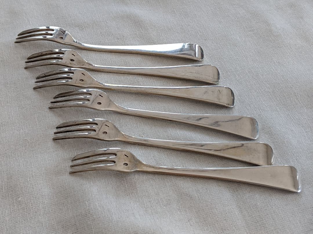 フォーク デザート ケーキ 6本 シルバー 銀製 銀器