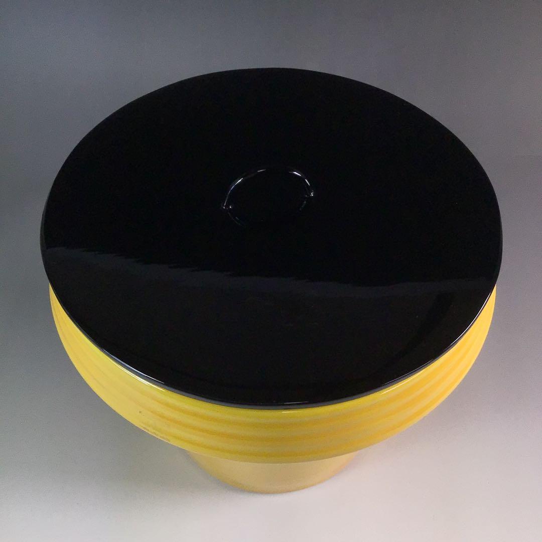 Ｒ７４６　水指　『膳所焼』『陽炎園造』『久田宗也　箱書』『交趾写末広水指』　共箱