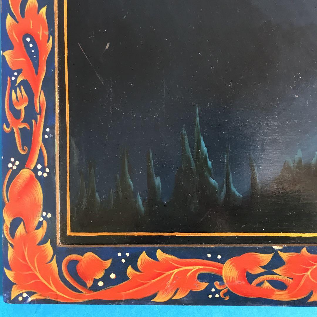 トールペイント作品　壁掛け絵画　アクリル