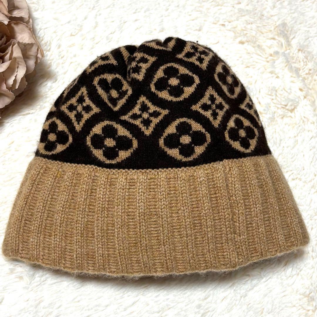 ルイヴィトン ニット帽 モノグラム 帽子 ボネスキー ビーニー カシミヤ