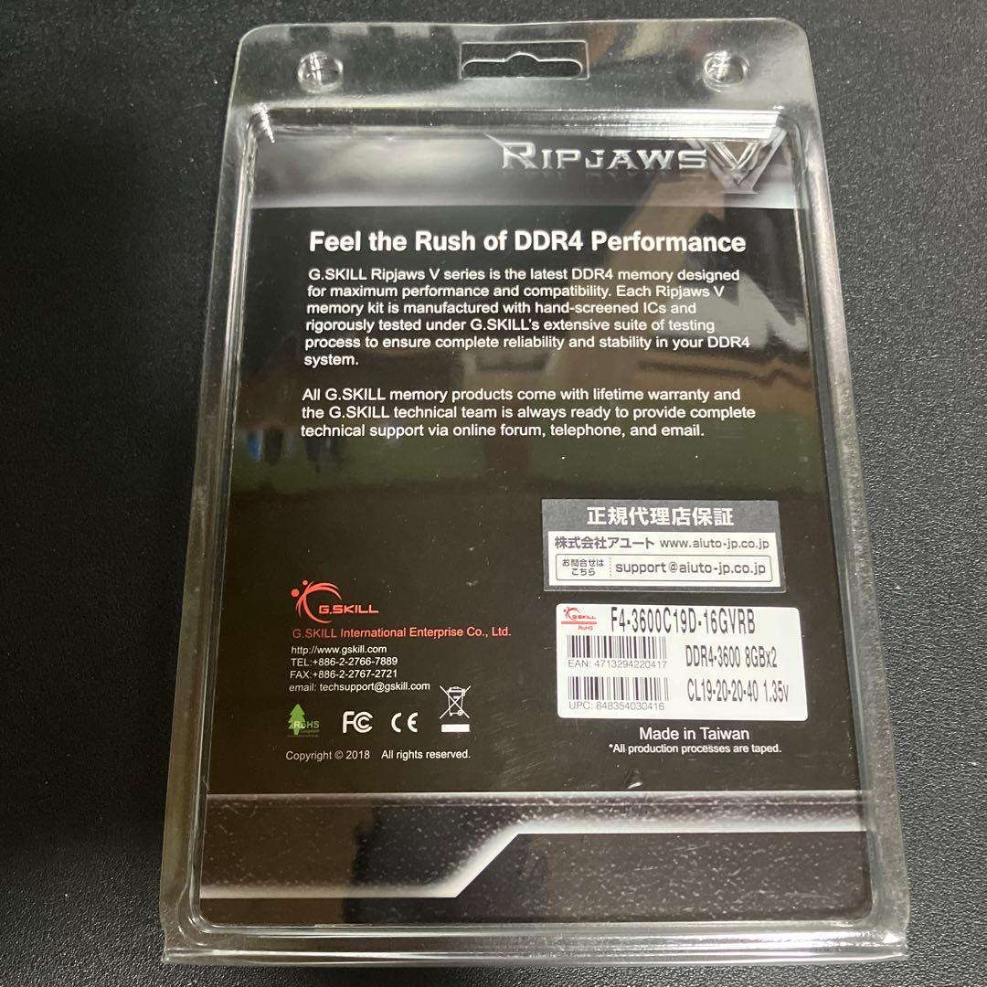 G.SKILL Ripjaws V DDR4 16GB (2x8GB) 新品