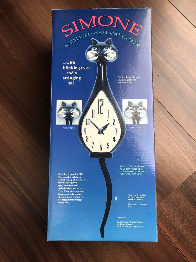 50sレプリカ SIMONE CAT CLOCK 掛け時計