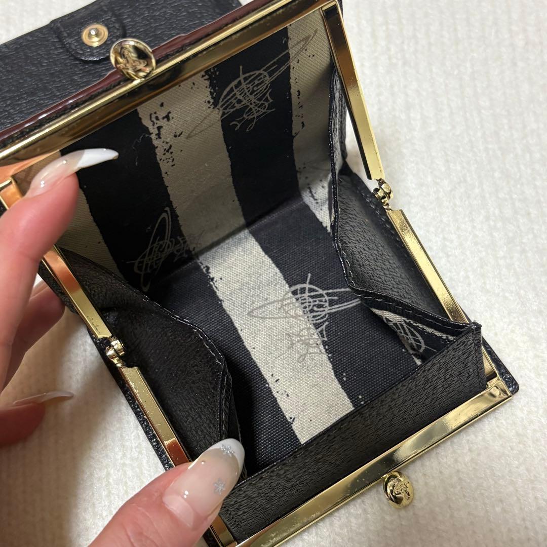 Vivienne Westwood ブラック 口金二つ折り財布