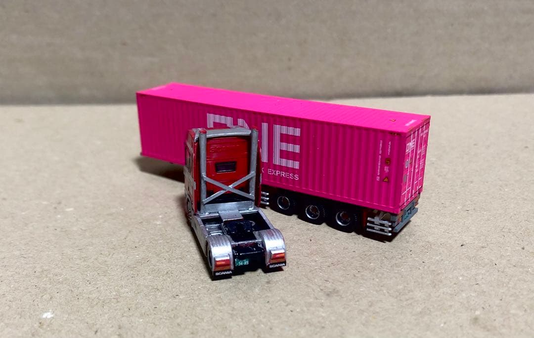 レ*オ様 スカニアコンテナ運搬セミトレーラー朗堂製コンテナ　トラックトレーラーコ