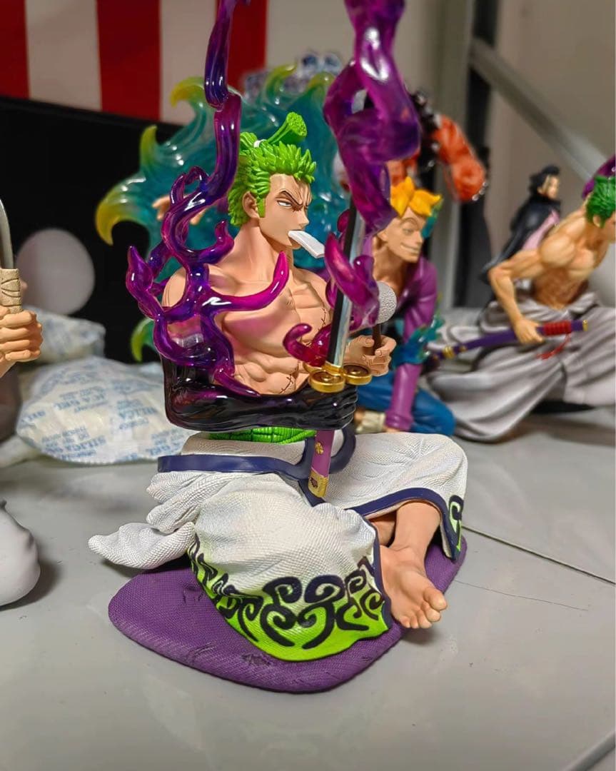 ワンピース 和の国 ゾロ フィギュア ガレージキット 塗装済み品1/8