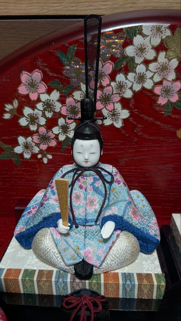 江戸木目込人形お雛様5人飾り