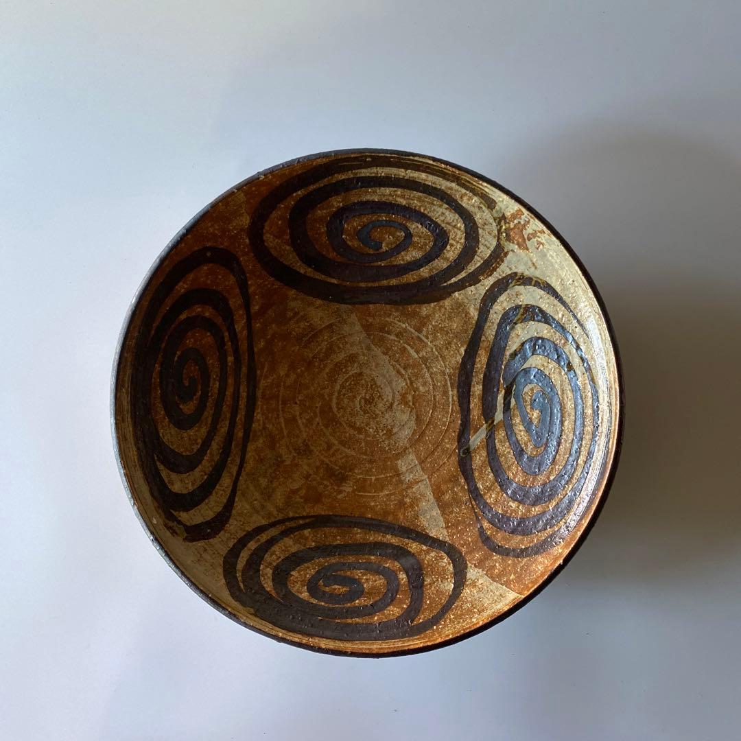 森岡嘉祥 共箱つき 馬の眼皿 大皿 京焼茶陶大家