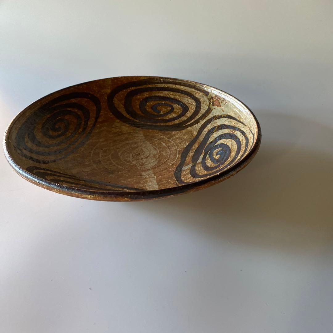 森岡嘉祥 共箱つき 馬の眼皿 大皿 京焼茶陶大家