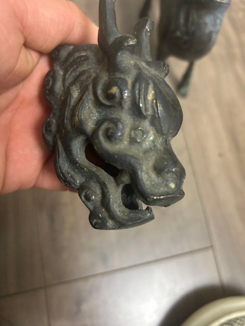 神兽香炉，古銅製，時代物