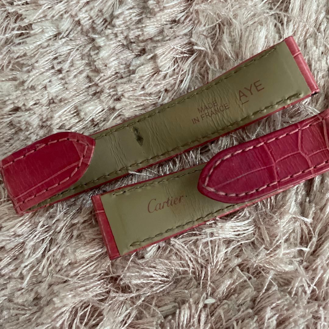カルティエ　腕時計用レザーベルト　クロコダイル皮