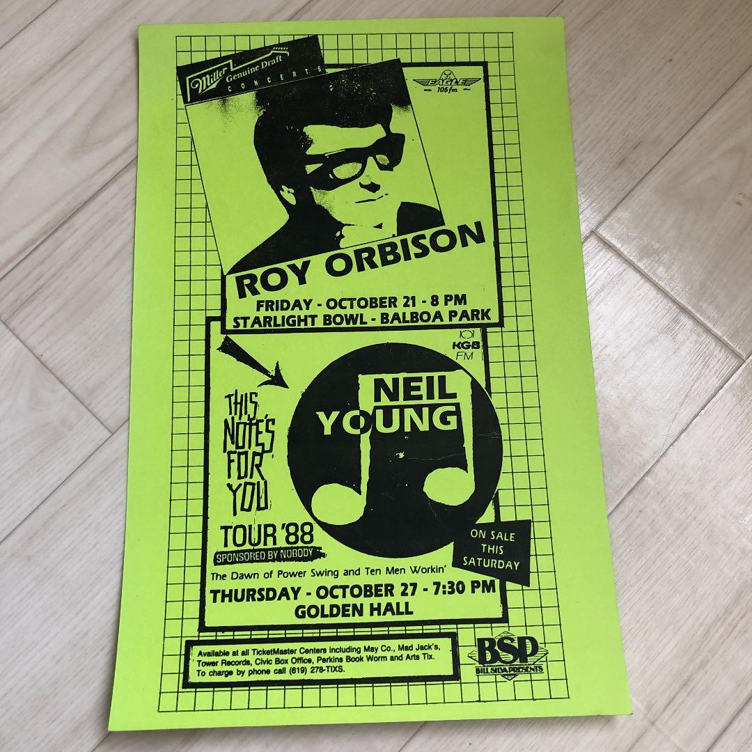 ロイオービソン ニールヤング コンサート ポスター　Neil Young