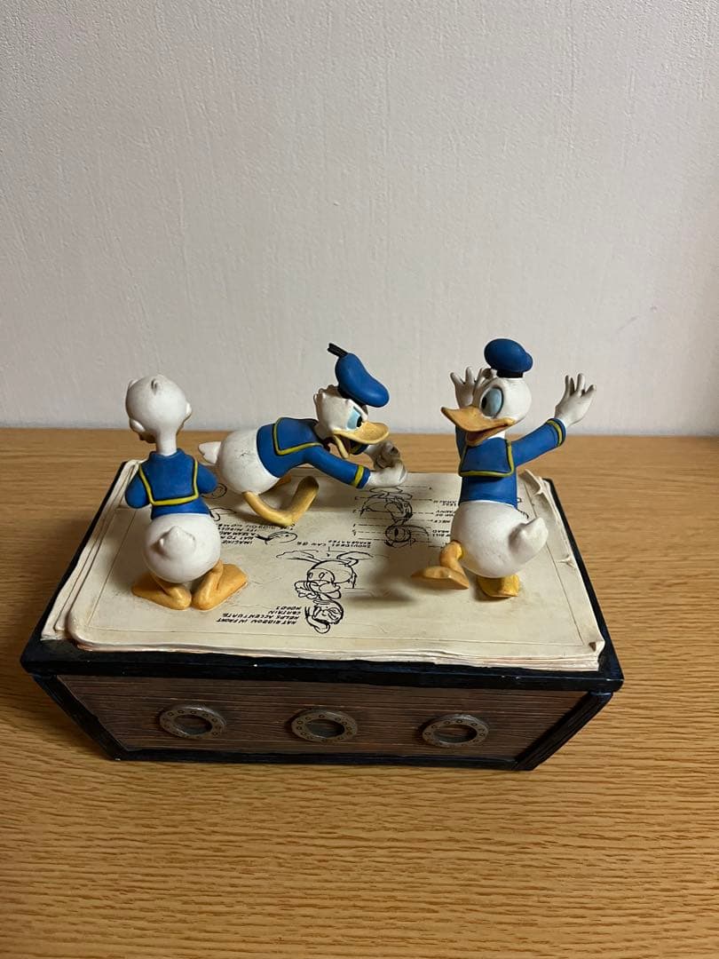 ドナルドダック　時計　小物入れ　フィギュア