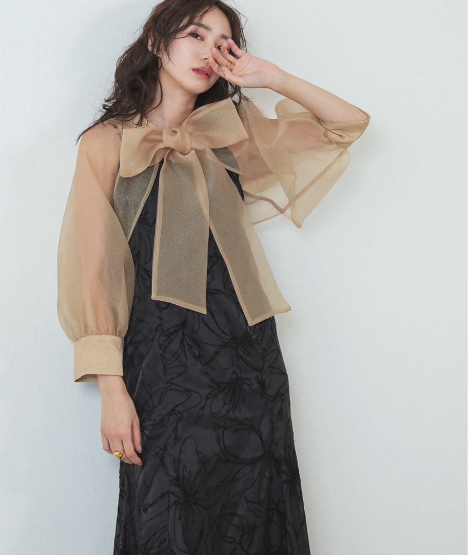 ボウタイ リボン ボレロ キャミワンピース 2点セット