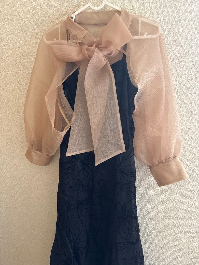 ボウタイ リボン ボレロ キャミワンピース 2点セット