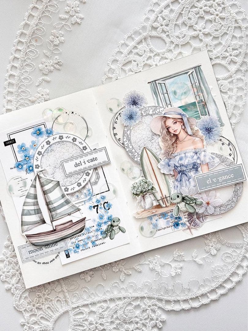 コラージュ素材　紙もの　素材紙　【2548】