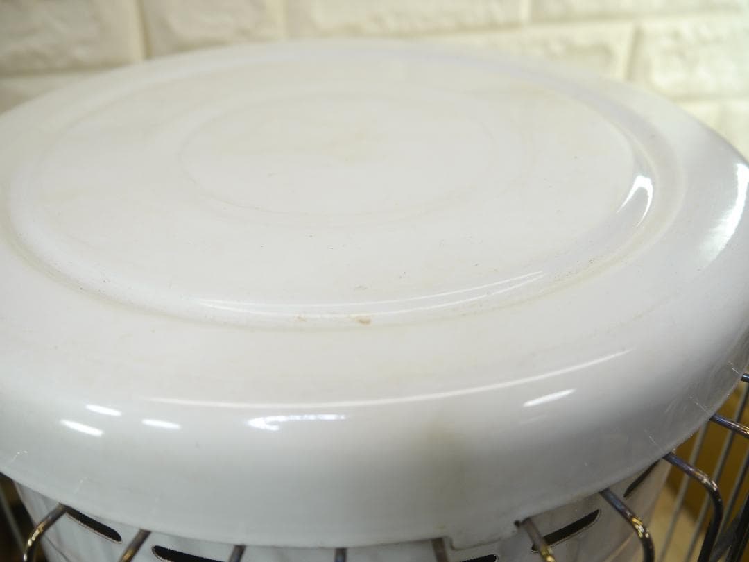 送料込◆2014⑨◆コロナ 石油ストーブ 円筒形ホワイト ストーブ 安全ガード付