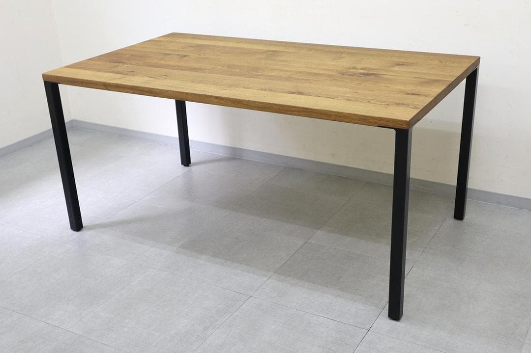 美品 クラッシュゲート 関家具 シンク ダイニング テーブル オーク 無垢材