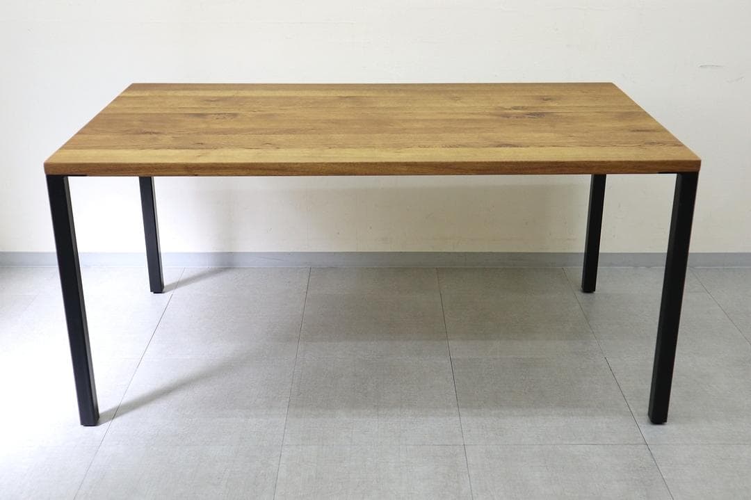 美品 クラッシュゲート 関家具 シンク ダイニング テーブル オーク 無垢材