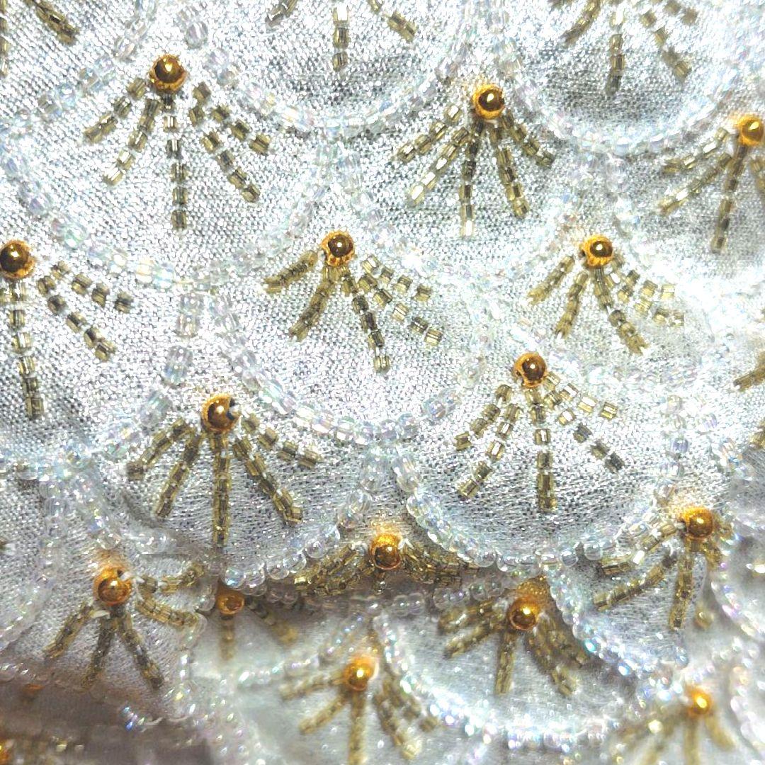 ♥総ビーズバッグ　パーティーバッグ　和装　洋装　ゴールド　シルバー　ラメ