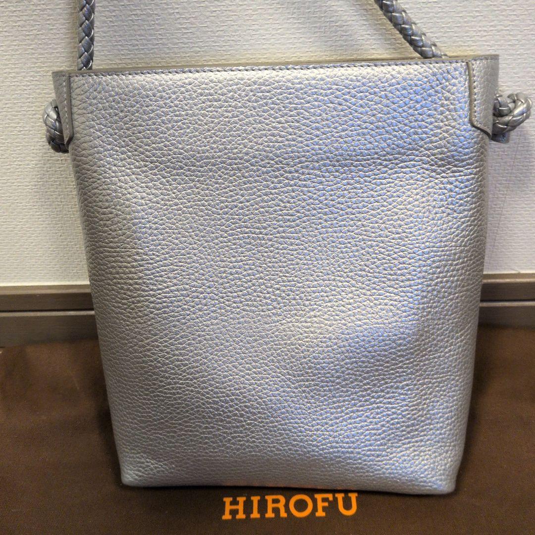 【ヒロフ】チェスタ・ レザー ショルダーバッグS 2WAY シルバー