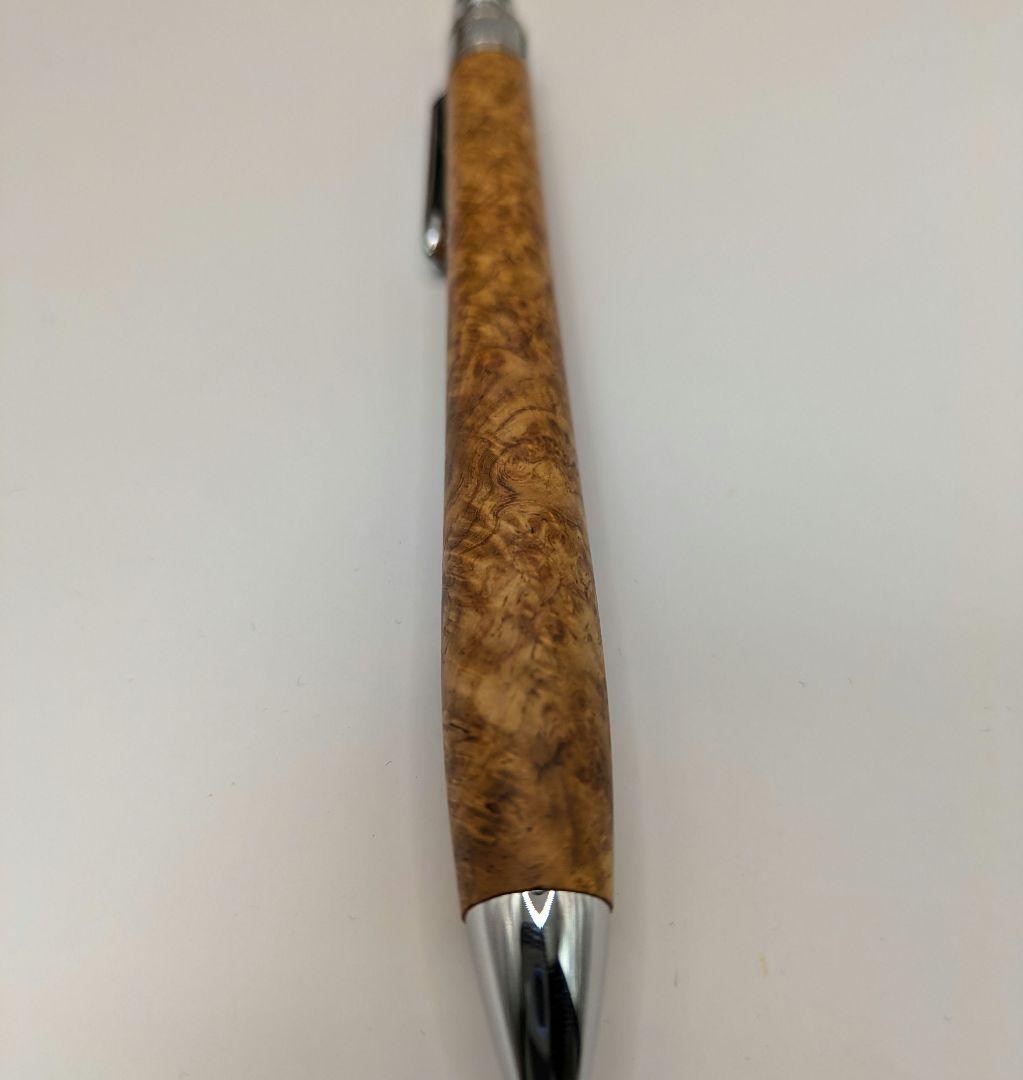 工房楔　花梨こぶ杢（上杢）シャープペンシル　固定式口金付き！