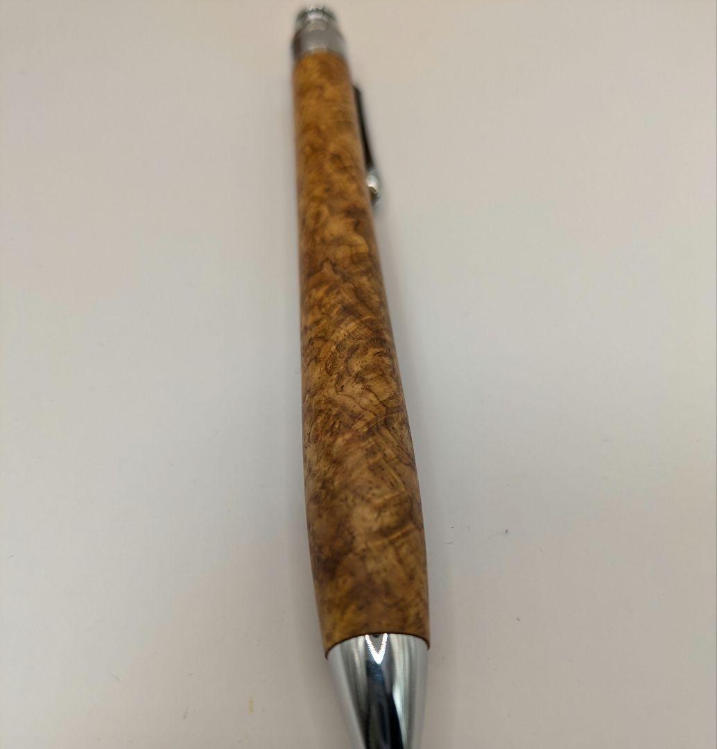 工房楔　花梨こぶ杢（上杢）シャープペンシル　固定式口金付き！
