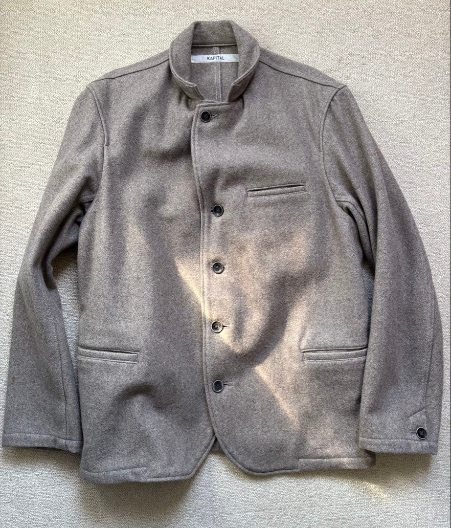 KAPITAL ベージュ シングルブレストジャケット