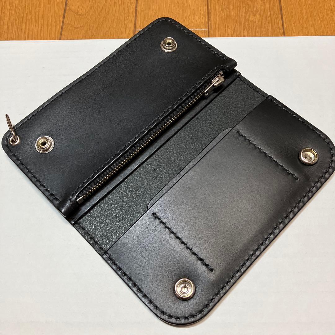 [ハンドメイド]トラッカーウォレット 2層 国産牛革 ウォレットチェーンセット