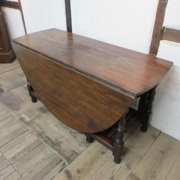 イギリス アンティーク 家具 大きな ゲートレッグテーブル 英国 6157e