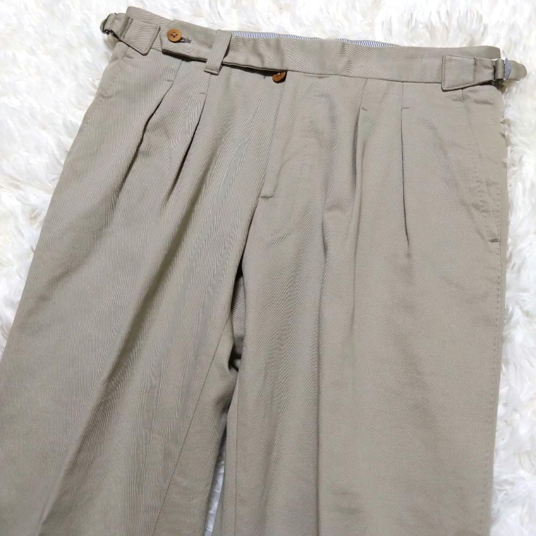 五十嵐トラウザーズ チノパン ドレスパンツ サイドアジャスター ベージュ 48