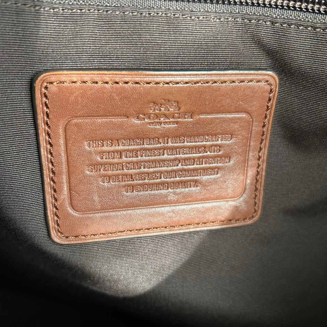 【人気】COACH レザー 2way ビジネスバッグ ショルダー A4 ブラウン