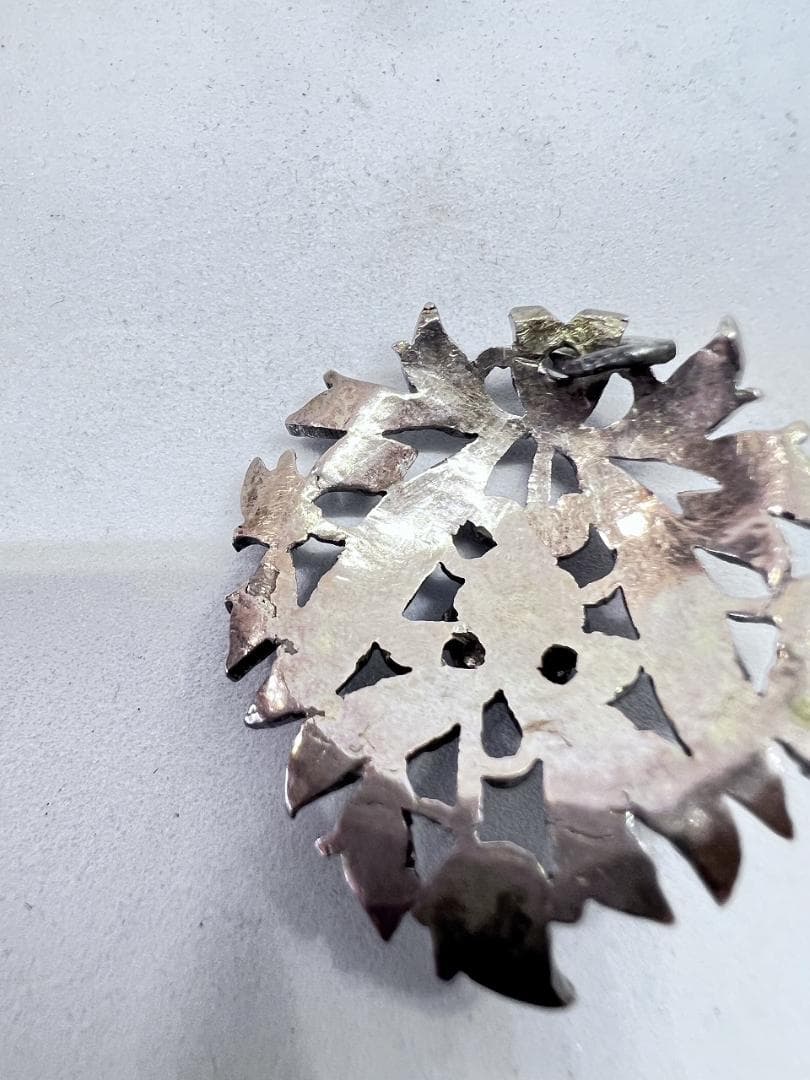 ペンダントトップ　水晶　ローズカット　ジョージアン