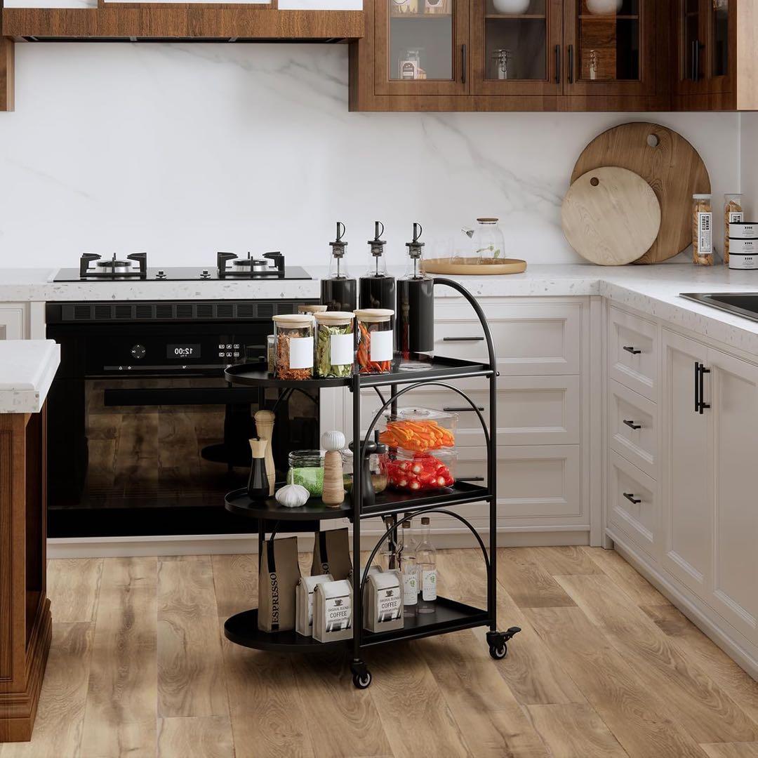 『訳あり』3段 バーカート キャスター付き 収納 ワゴン