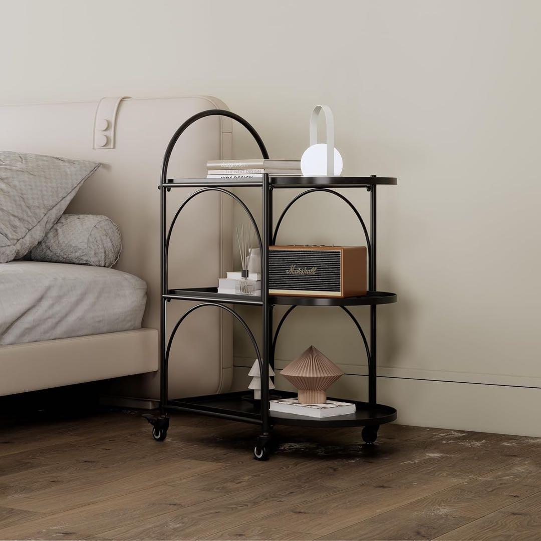 『訳あり』3段 バーカート キャスター付き 収納 ワゴン