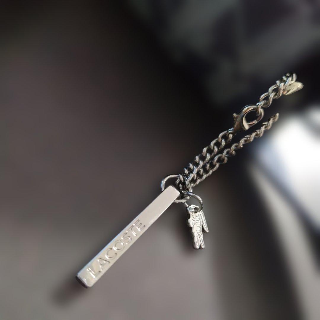 ラコステ ショルダーバッグ ネイビー モノグラム柄/使用回数少ない美品