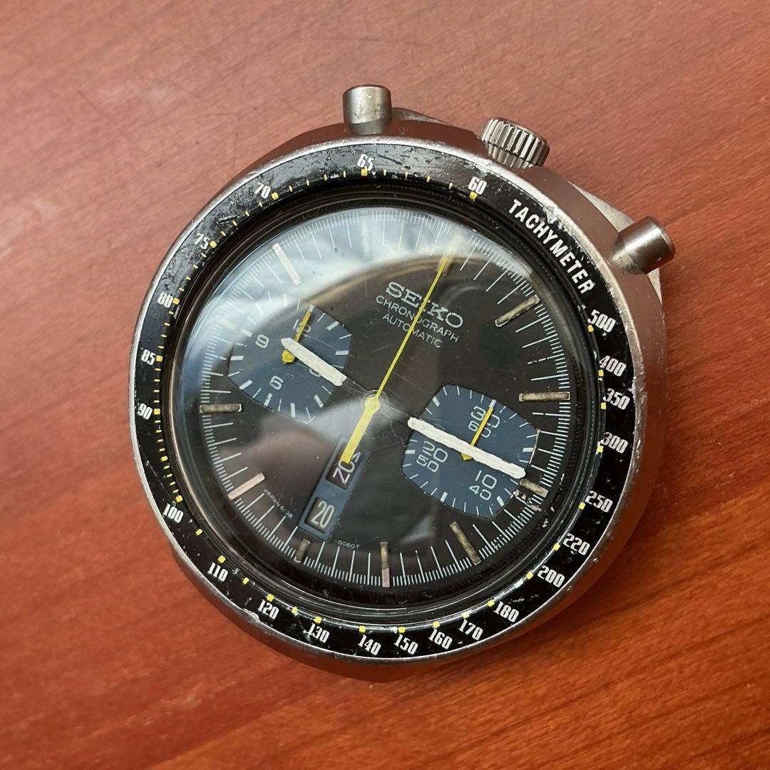 ジャンク セイコー スピードタイマー 6138-0040 黒馬