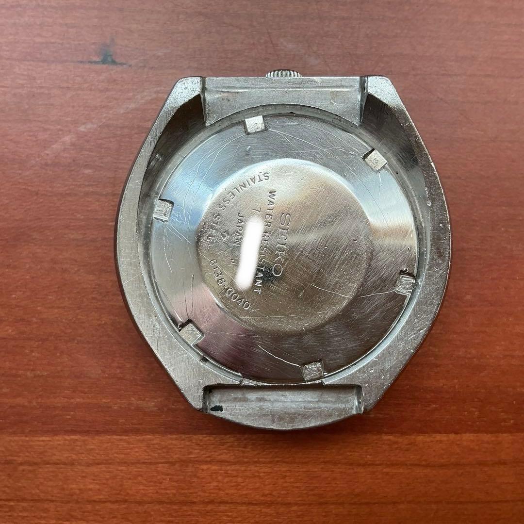 ジャンク セイコー スピードタイマー 6138-0040 黒馬