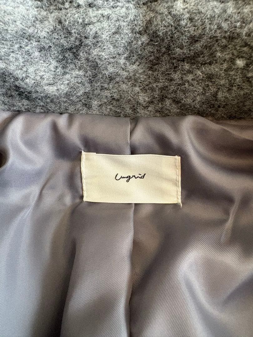 ★15日まで値下げ　Ungrid スライバーチェスターロングコート　M グレー