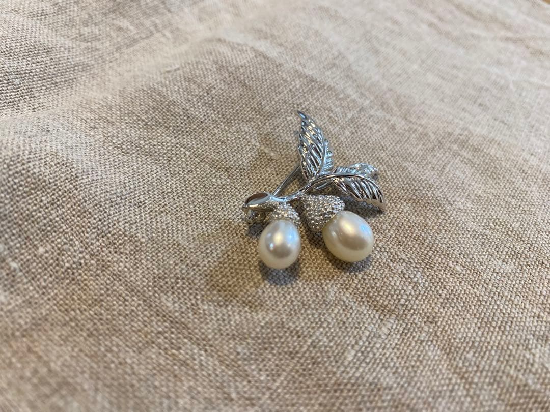 MIKIMOTO ミキモト　パール　ブローチ　どんぐり　卒業式入学式にも