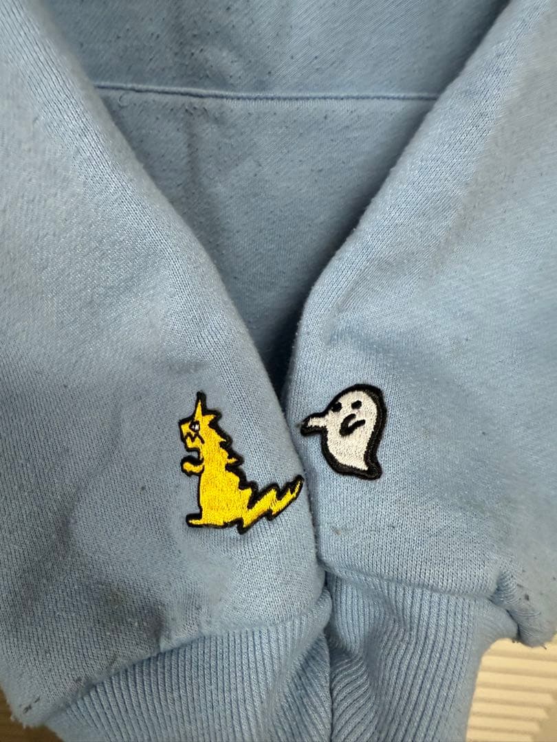 【訳アリ】PEOPLE1 フーディー 怪獣とゴースト パーカー Lサイズ 裏起毛