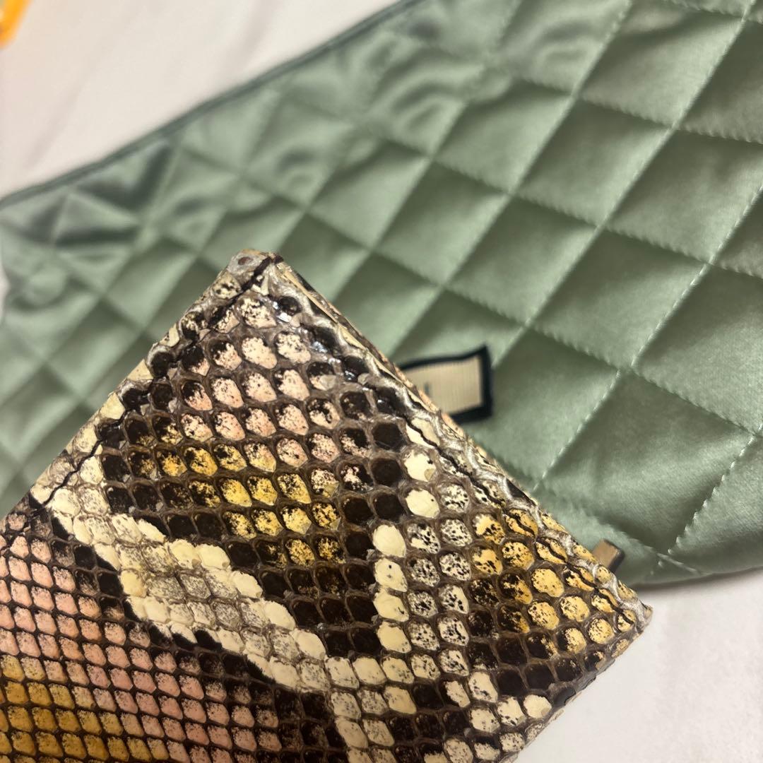 GUCCI GGマーモント パイソン 二つ折り財布