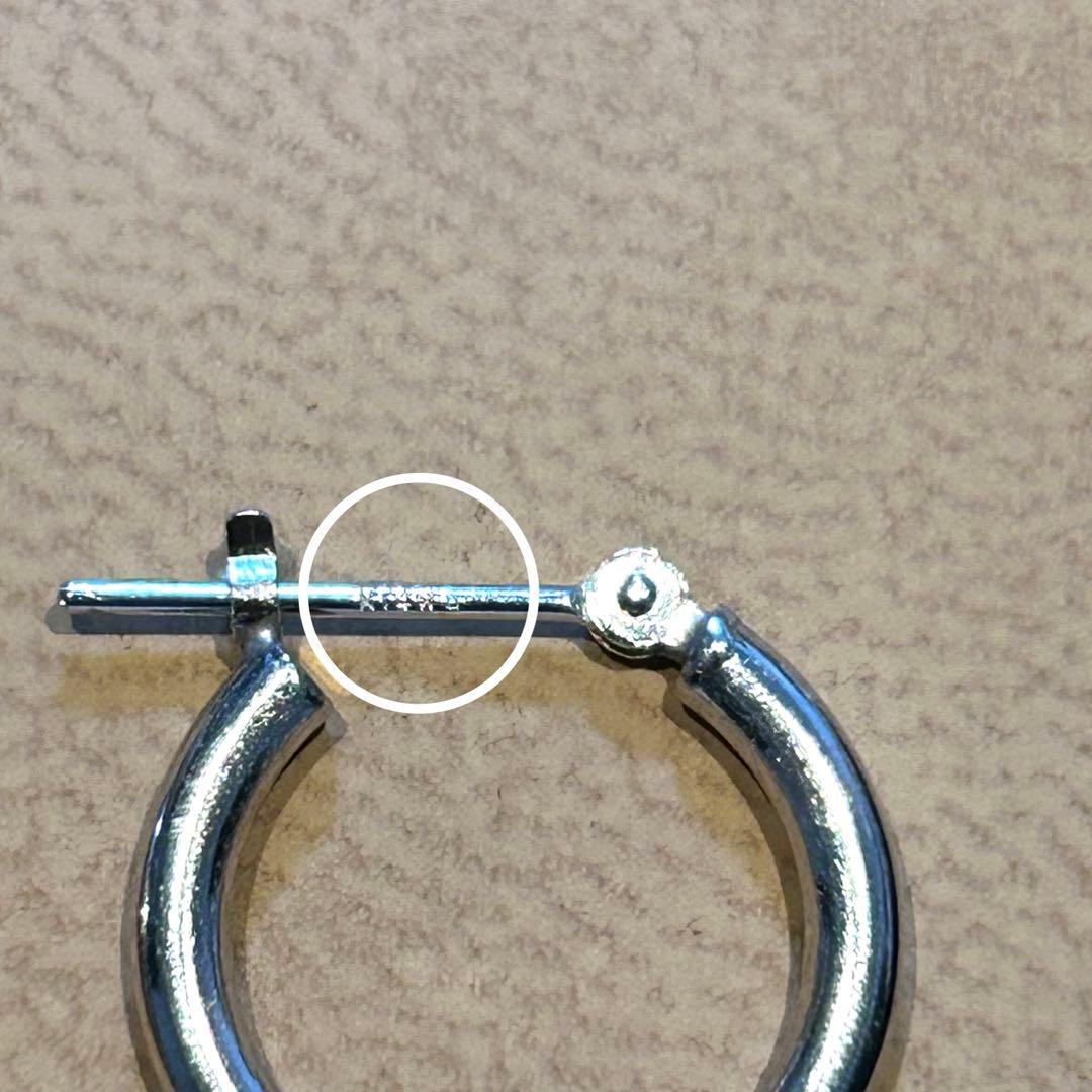 ネ*コ様 k14 フープピアス　k14wg ホワイトゴールド