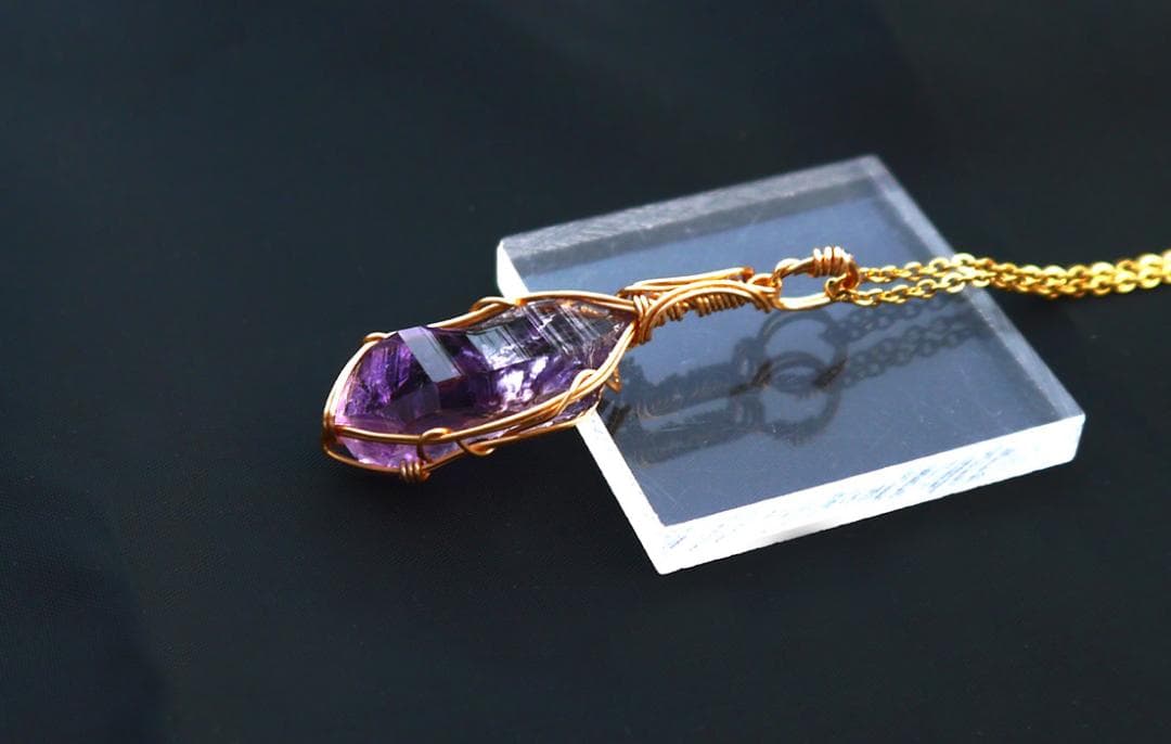 国産 雨塚山紫水晶 ペンダントトップ◇